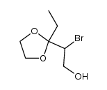 2-bromo-2-(2-ethyl-1,3-dioxolan-2-yl)ethanol结构式