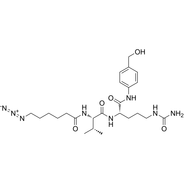 6-Azidohexanoyl-Val-Cit-PAB-PNP结构式