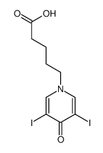 3,5-Diiodo-4-oxo-1(4H)-pyridinevaleric acid structure