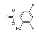 3,5-difluoro-2-hydroxybenzenesulfonyl chloride Structure