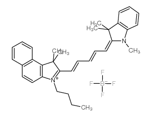 4,5 benzo-1-butyl-1',3,3,3',3'-penta-methylindadicarbocyanine tetrafluoroborate Structure