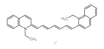1,1-二乙基-2,2-奎三甲花青苷碘结构式