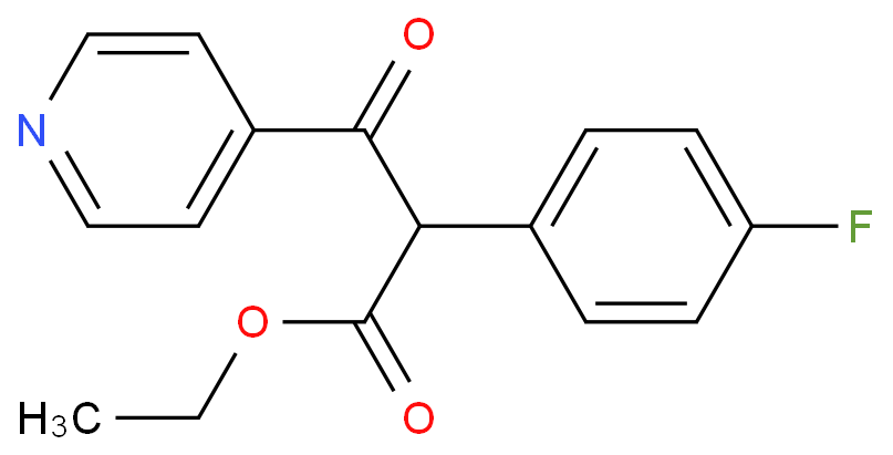 2-(4-氟苯基)-3-氧代-3-(4-吡啶基)-丙酸乙酯结构式