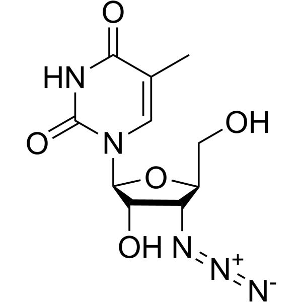 3’-Azido-3’-deoxy-5-methyl-beta-L-uridine结构式