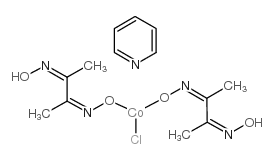 Cobalt,bis[[2,3-butanedione di(oximato-kN)](1-)]chloro(pyridine)-, (OC-6-42)- Structure