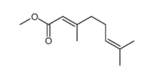 Methyl (2E)-3,7-dimethyl-2,6-octadienoate Structure