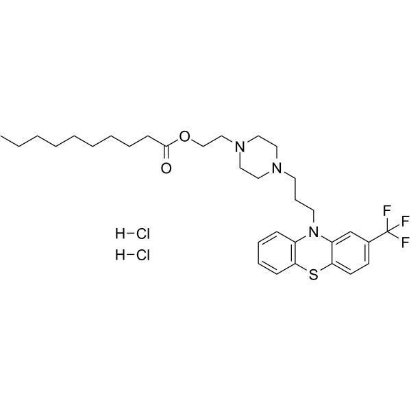 氟奋乃静癸酸酯（二盐酸化物结构式