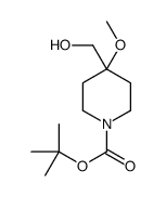 4-(羟基甲基)-4-甲氧基哌啶-1-羧酸叔丁酯结构式