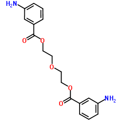 Oxydi-2,1-ethanediyl bis(3-aminobenzoate) Structure