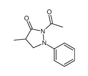 2-acetyl-4-methyl-1-phenylpyrazolidin-3-one结构式