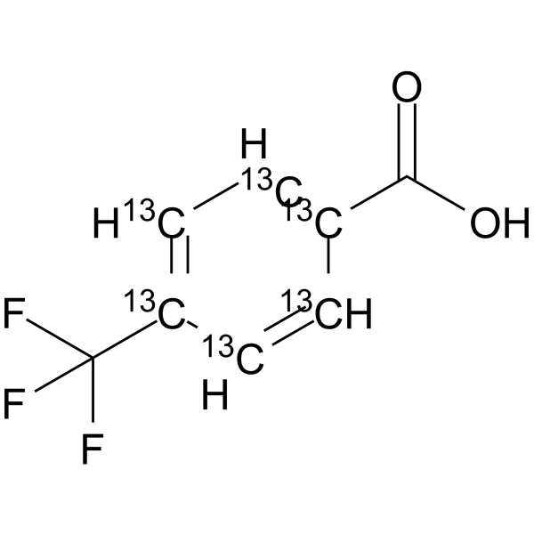 4-(Trifluoromethyl)benzoic acid-13C6 Structure