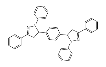 3-[4-(2,5-diphenyl-3,4-dihydropyrazol-3-yl)phenyl]-2,5-diphenyl-3,4-dihydropyrazole结构式