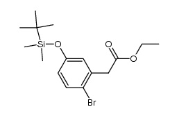 ethyl 6-bromo-3-(tert-butyldimethylsilyloxy)phenyl acetate结构式