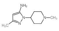 5-Methyl-2-(1-methyl-piperidin-4-yl)-2H-pyrazol-3-ylamine Structure