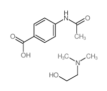 2-二甲氨基乙醇-4-乙酰氨基苯甲酸盐结构式