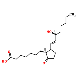 (13E,15S)-15-Hydroxy-9-oxoprost-13-en-1-oic acid Structure