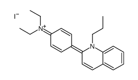 N,N-diethyl-4-(1-propylquinolin-1-ium-2-yl)aniline,iodide Structure