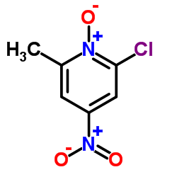 2-氯-6-甲基-4-硝基吡啶 1-氧化物结构式