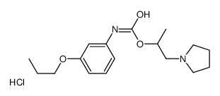 1-pyrrolidin-1-ium-1-ylpropan-2-yl N-(3-propoxyphenyl)carbamate,chloride Structure