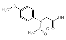 N-(4-Methoxyphenyl)-N-(methylsulfonyl)glycine Structure