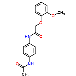 N-(4-Acetamidophenyl)-2-(2-methoxyphenoxy)acetamide Structure