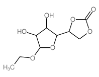 4-(5-ethoxy-3,4-dihydroxy-oxolan-2-yl)-1,3-dioxolan-2-one结构式