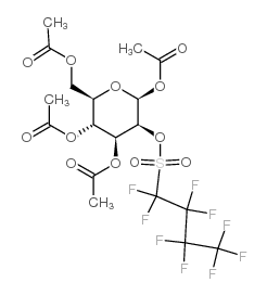 1,3,4,6-四-O-乙酰基-2O-全氟丁基磺酰-β-D-吡喃甘露糖结构式