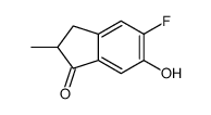 5-Fluoro-6-hydroxy-2-methyl-1-indanone Structure