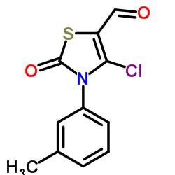 4-Chloro-3-(3-methylphenyl)-2-oxo-2,3-dihydro-1,3-thiazole-5-carbaldehyde结构式