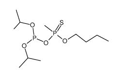 O-butyl-P-methyl-phosphonothioic O,O'-diisopropyl-phosphorous anhydride Structure