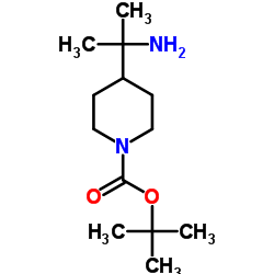 4-(2-氨基丙-2-基)哌啶-1-羧酸叔丁酯结构式