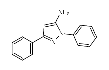 5-氨基-1,3-二苯基吡唑结构式