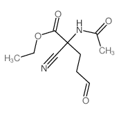 ethyl 2-acetamido-2-cyano-5-oxo-pentanoate Structure