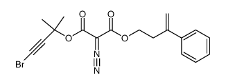 2-diazomalonic acid 3-bromo-1,1-dimethylprop-2-ynyl 3-phenylbut-3-enyl diester Structure