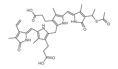 18-devinyl-18-[1-(acetylthio)ethyl]bilirubin Structure