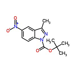 N-Boc-3-Methyl-5-nitroindazole结构式