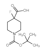 1-Boc-4-氟-4-哌啶甲酸结构式