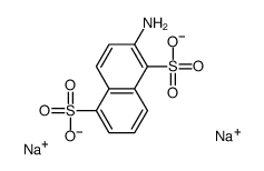 2-NAPHTHYLAMINE-1,5-DISULFONIC ACID DISODIUM SALT structure