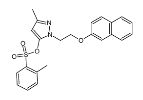 3-methyl-1-(2-naphthalen-2-yloxy-ethyl)-5-(toluene-2-sulfonyloxy)-1H-pyrazole结构式