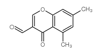 5,7-dimethylchromone-3-carboxaldehyde structure