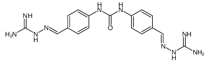 1,3-bis[4-[(E)-(diaminomethylidenehydrazinylidene)methyl]phenyl]urea Structure