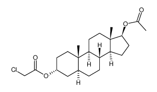 17β-acetoxy-3α-chloroacetoxy-5α-androstane结构式