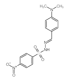 N-[(4-dimethylaminophenyl)methylideneamino]-4-nitro-benzenesulfonamide结构式