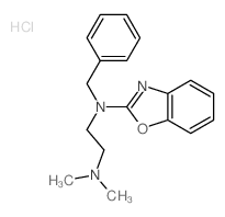 1,2-Ethanediamine, N-2-benzoxazolyl-N,N-dimethyl-N- (phenylmethyl)-, monohydrochloride Structure