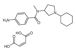 4-amino-N-(1-cyclohexylpyrrolidin-3-yl)-N-methylbenzamide,(E)-but-2-enedioic acid Structure