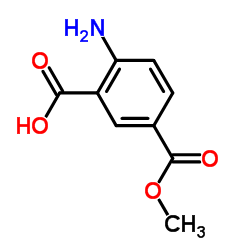 2-氨基-5-(甲氧羰基)苯甲酸结构式