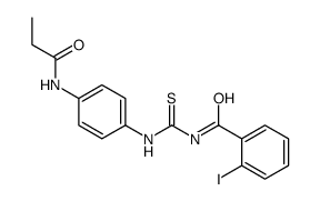 2-iodo-N-[[4-(propanoylamino)phenyl]carbamothioyl]benzamide Structure