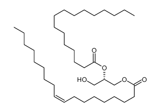 1-O-oleoyl-2-O-palmitoyl-sn-glycerol Structure