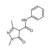 1,3-dimethyl-5-oxo-N-phenyl-4,5-dihydropyrazole-4-carboxamide结构式
