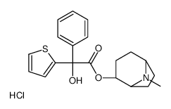 (8-methyl-8-azabicyclo[3.2.1]octan-4-yl) 2-hydroxy-2-phenyl-2-thiophen-2-ylacetate,hydrochloride Structure